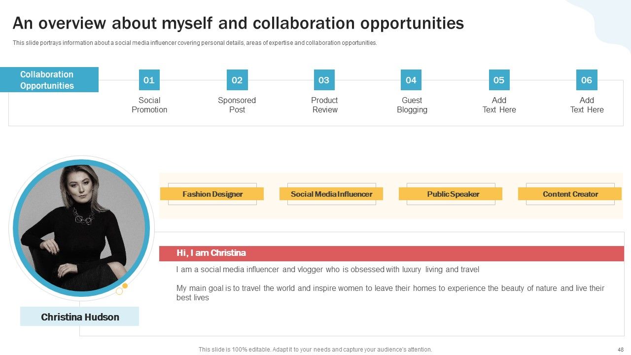 Developing Personal Brand On Social Media Channels Ppt PowerPoint Presentation Complete Deck With Slides Slide48