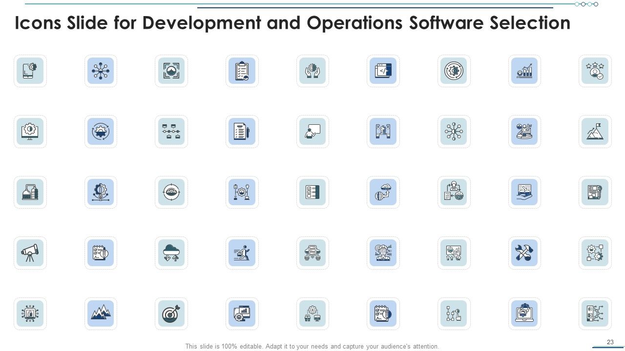 Development And Operations Software Selection Ppt PowerPoint Presentation Complete Deck With Slides Slide23