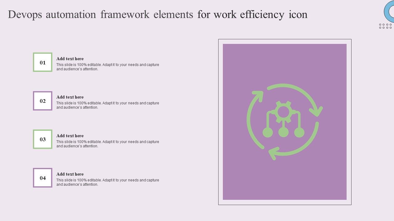 Devops_Automation_Framework_Elements_For_Work_Efficiency_Icon_Ideas_PDF_Slide_1.jpg
