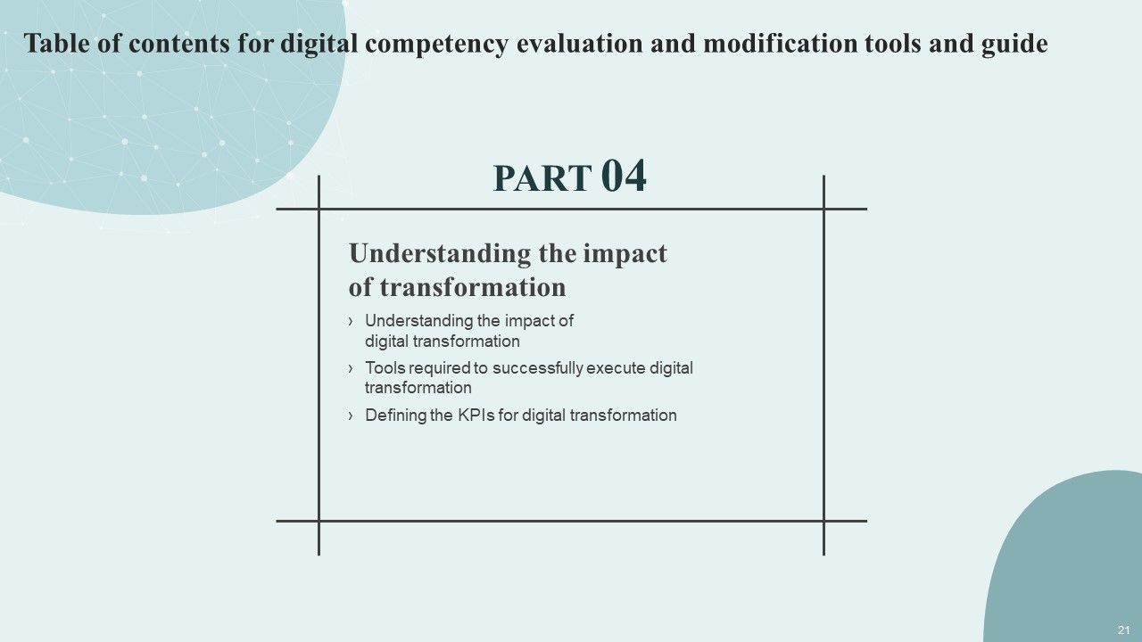 Digital Competency Evaluation And Modification Tools And Guide Ppt PowerPoint Presentation Complete Deck With Slides Slide21
