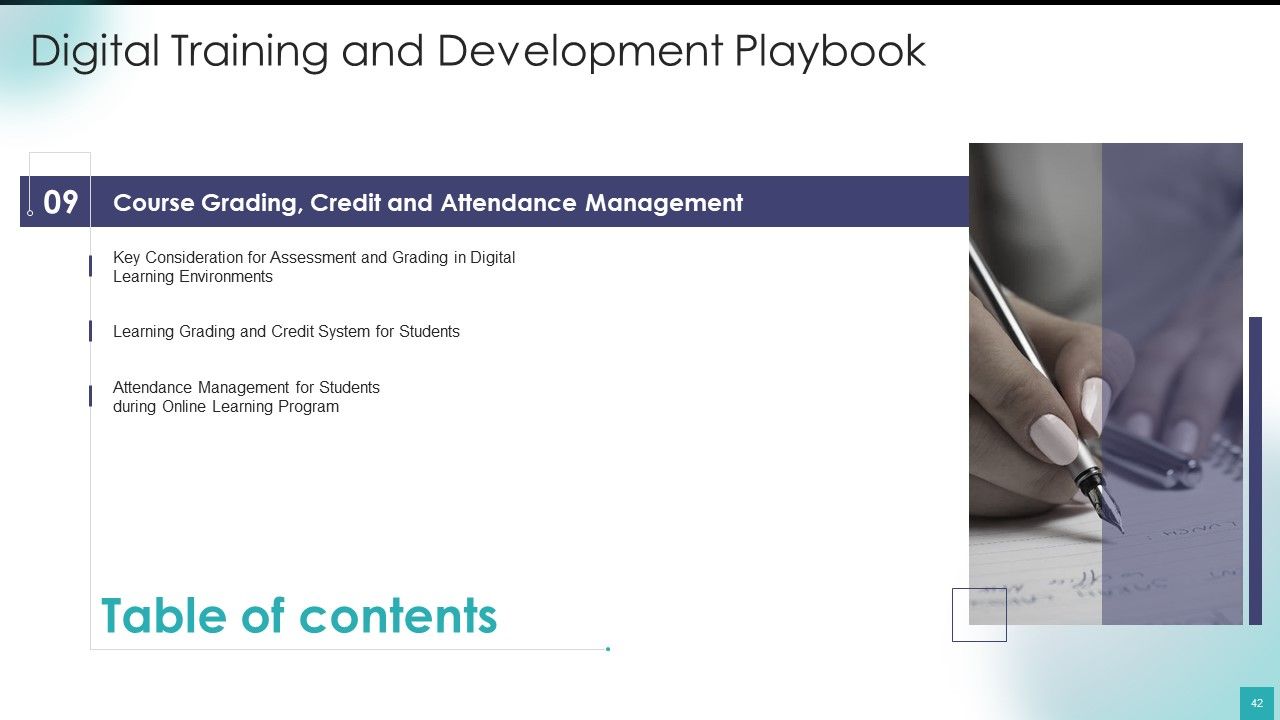 Digital Training And Development Playbook Ppt PowerPoint Presentation Complete Deck With Slides Slide42