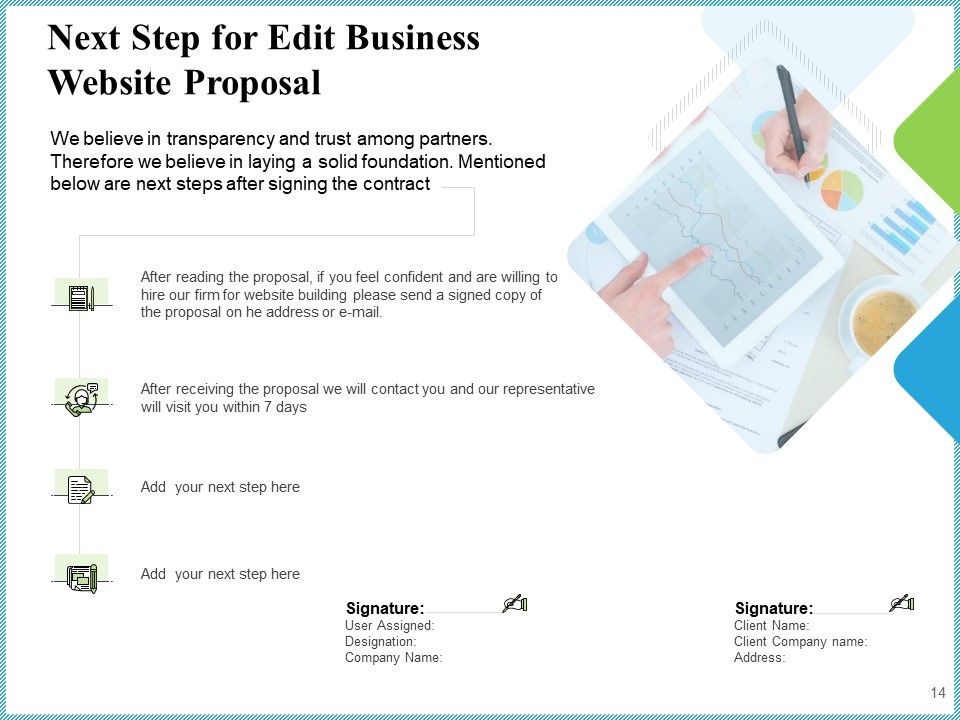 Edit Business Website Proposal Ppt PowerPoint Presentation Complete Deck With Slides Slide14