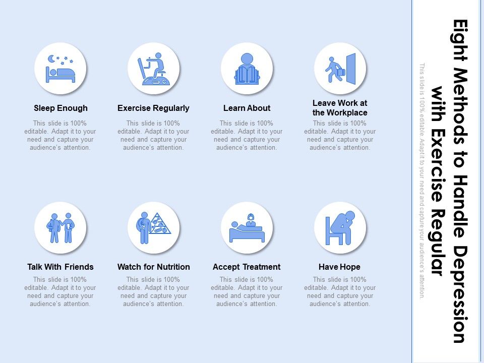 Eight_Methods_To_Handle_Depression_With_Exercise_Regular_Ppt_PowerPoint_Presentation_Icon_Slides_PDF_Slide_1.jpg