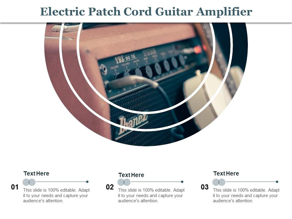 Electric Patch Cord Guitar Amplifier Ppt PowerPoint Presentation Styles