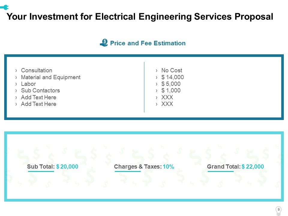 Electrical Engineering Services Proposal Ppt PowerPoint Presentation Complete Deck With Slides Slide09