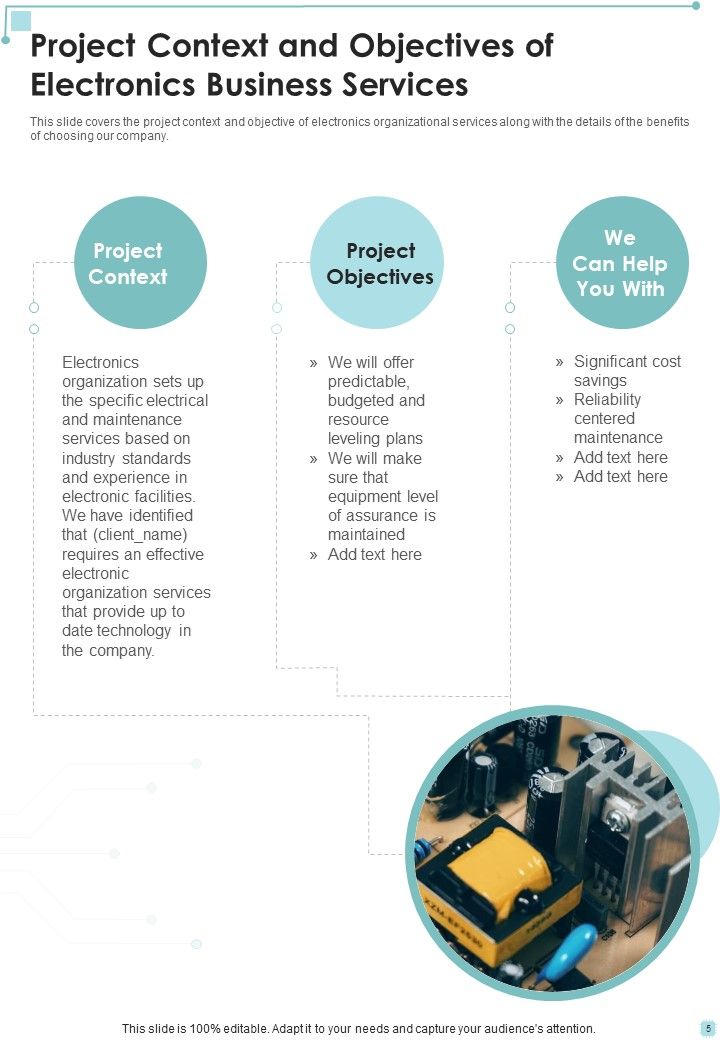 Electronics Business Proposal Example Document Report Doc Pdf Ppt Slide05