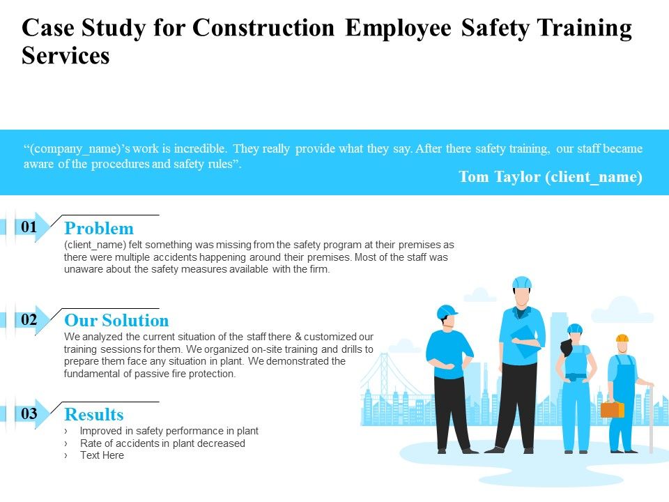 Employee Safety Health Training Program Case Study For Construction