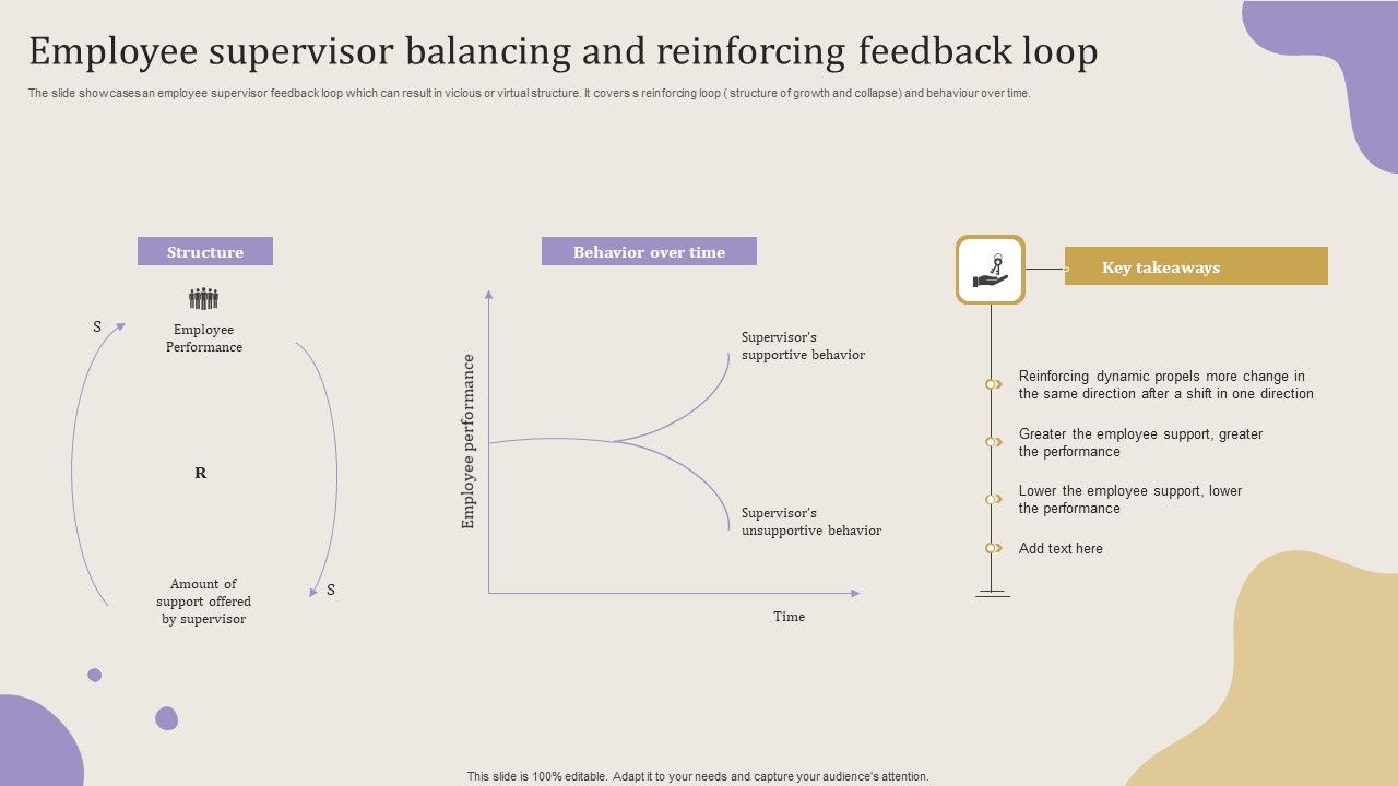 Employee Supervisor Balancing And Reinforcing Feedback Loop Template PDF