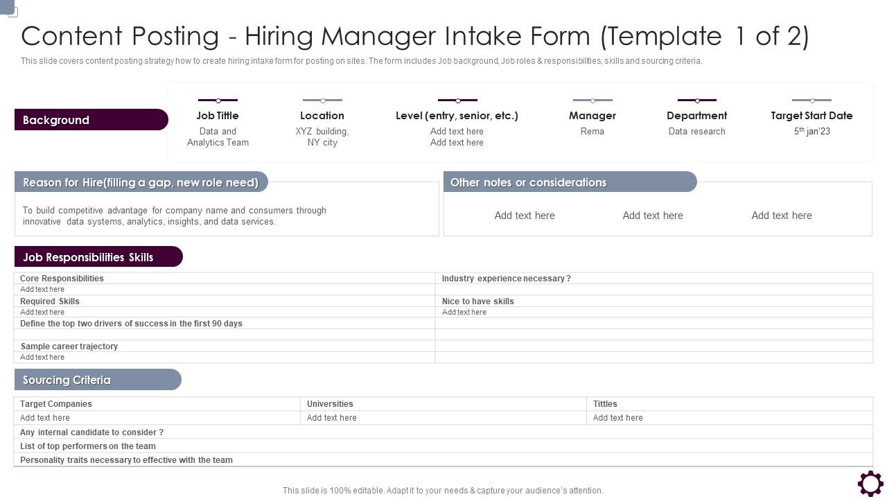 Employee Value Proposition Content Posting Hiring Manager Intake 