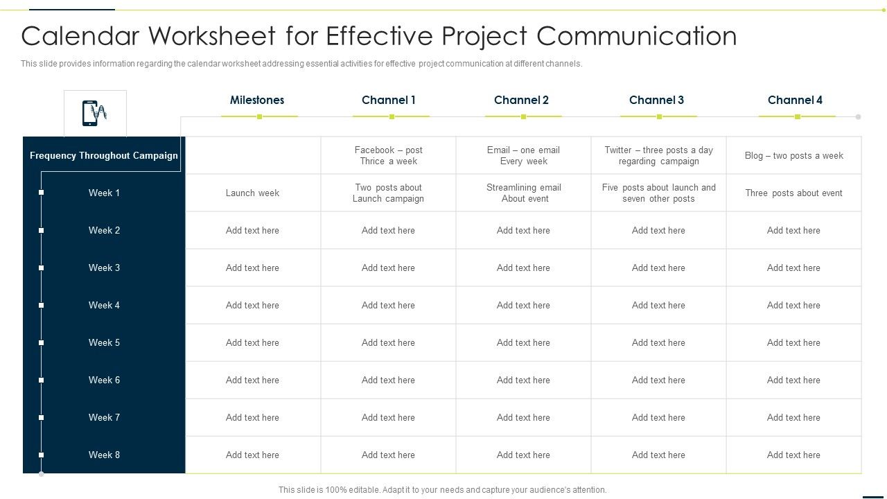 Enhancing Companys Project Calendar Worksheet For Effective Project Enhancing Companys Project Calendar Worksheet For Effective Project