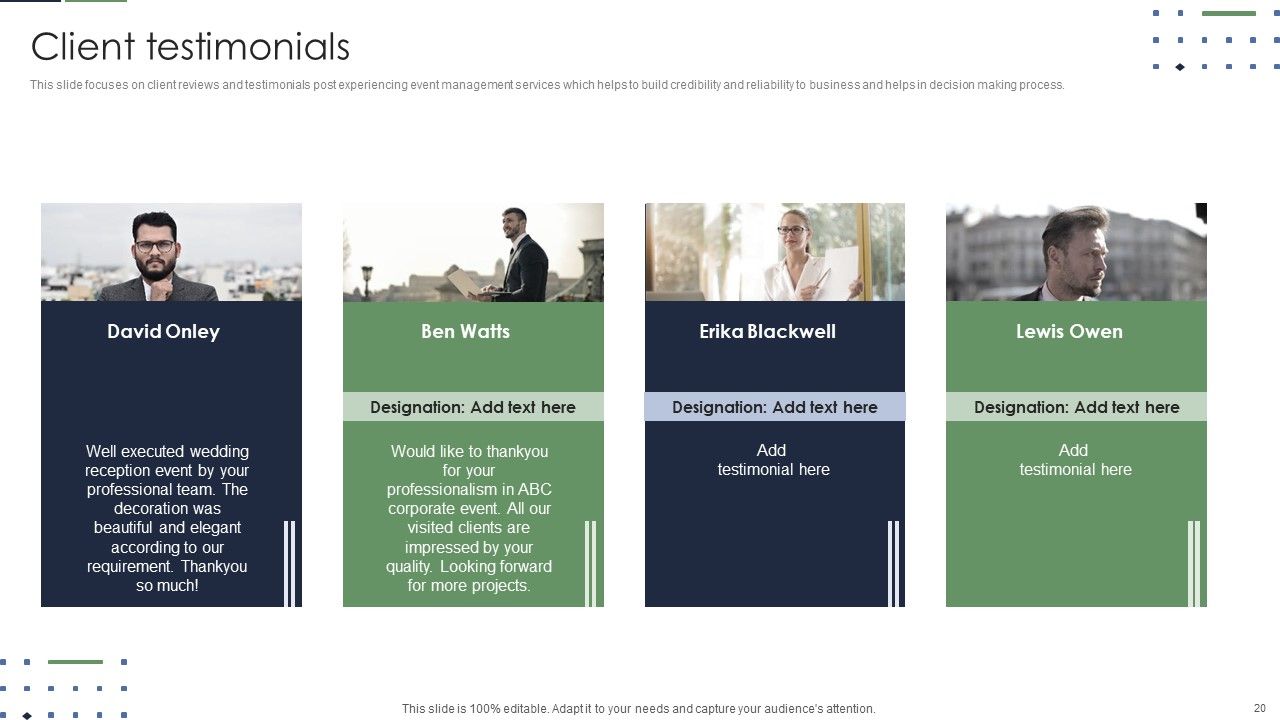 Event Planner Company Profile Ppt PowerPoint Presentation Complete With Slides Slide20