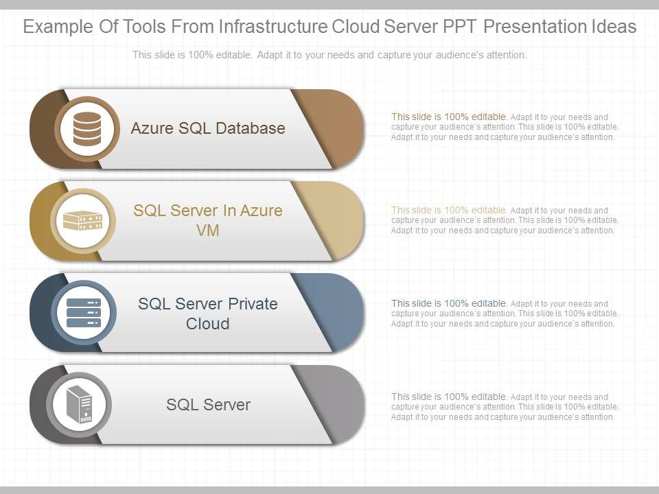 Example Of Tools From Infrastructure Cloud Server Ppt Presentation Ideas