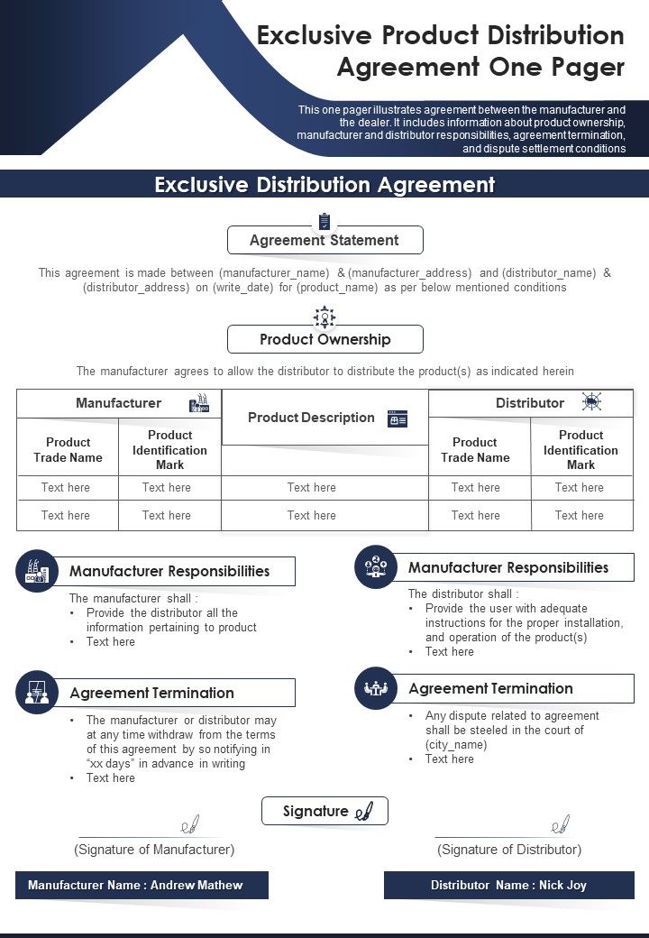 Exclusive_Product_Distribution_Agreement_One_Pager_PDF_Document_PPT_Template_Slide_1.jpg