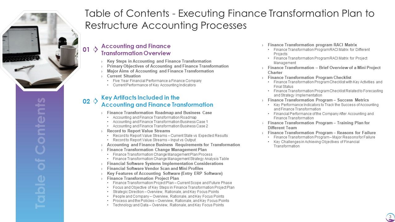 Executing Finance Transformation Plan To Restructure Accounting Processes Ppt PowerPoint Presentation Complete With Slides Slide03