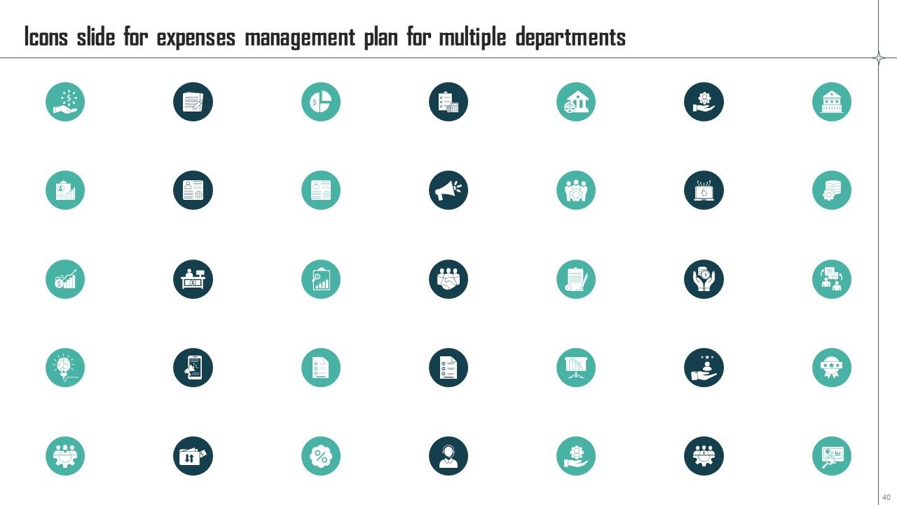 Expenses Management Plan For Multiple Departments Ppt PowerPoint Presentation Complete Deck With Slides Slide40