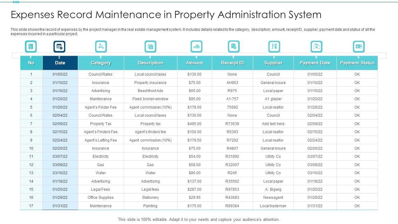 Expenses_Record_Maintenance_In_Property_Administration_System_Icons_PDF_Slide_1.jpg