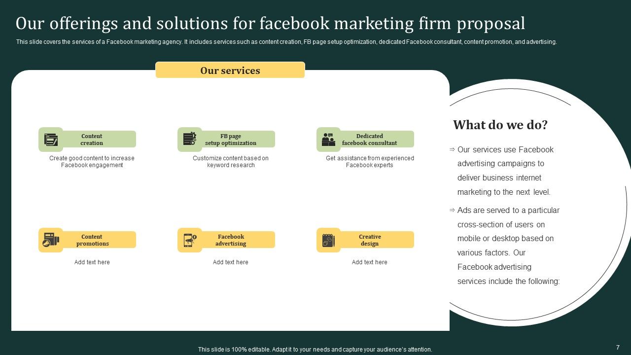 FB Marketing Firm Proposal Ppt PowerPoint Presentation Complete Deck With Slides Slide07