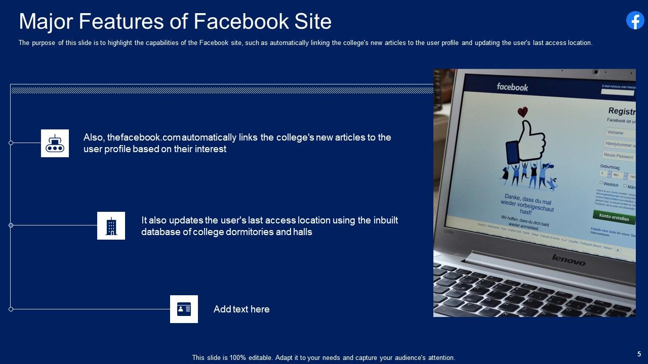 Facebook Original Capital Funding Pitch Deck Ppt PowerPoint Presentation Complete Deck With Slides Slide05