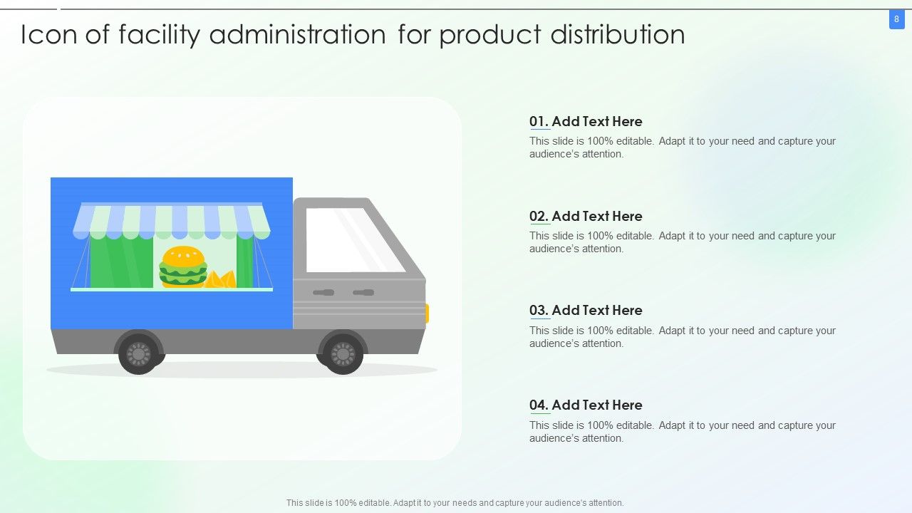 Facility Administration Icon Ppt PowerPoint Presentation Complete Deck With Slides Slide08