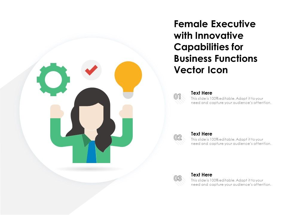 Female_Executive_With_Innovative_Capabilities_For_Business_Functions_Vector_Icon_Ppt_PowerPoint_Presentation_Pictures_Deck_PDF_Slide_1.jpg
