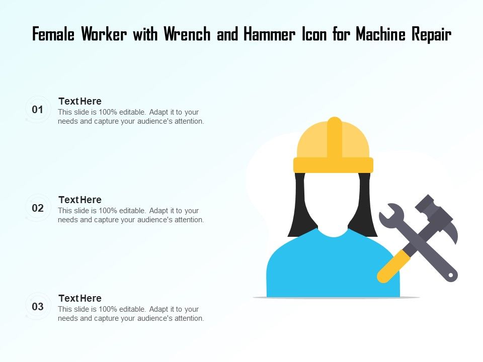 Female_Worker_With_Wrench_And_Hammer_Icon_For_Machine_Repair_Ppt_PowerPoint_Presentation_File_Visual_Aids_PDF_Slide_1.jpg