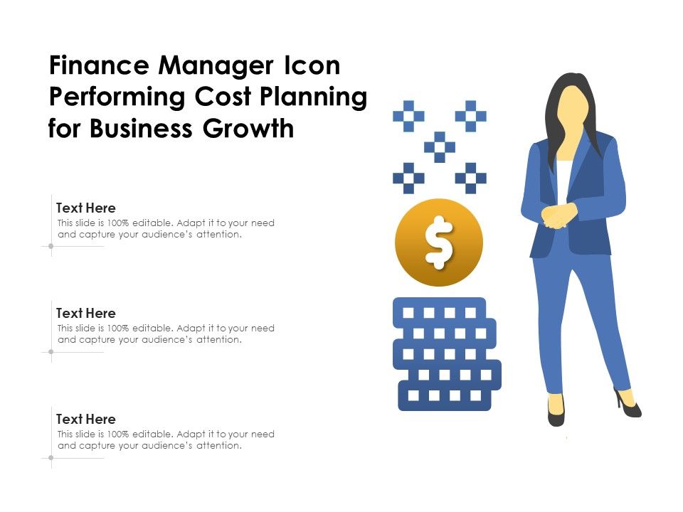 Finance_Manager_Icon_Performing_Cost_Planning_For_Business_Growth_Ppt_PowerPoint_Presentation_Inspiration_Guide_PDF_Slide_1.jpg
