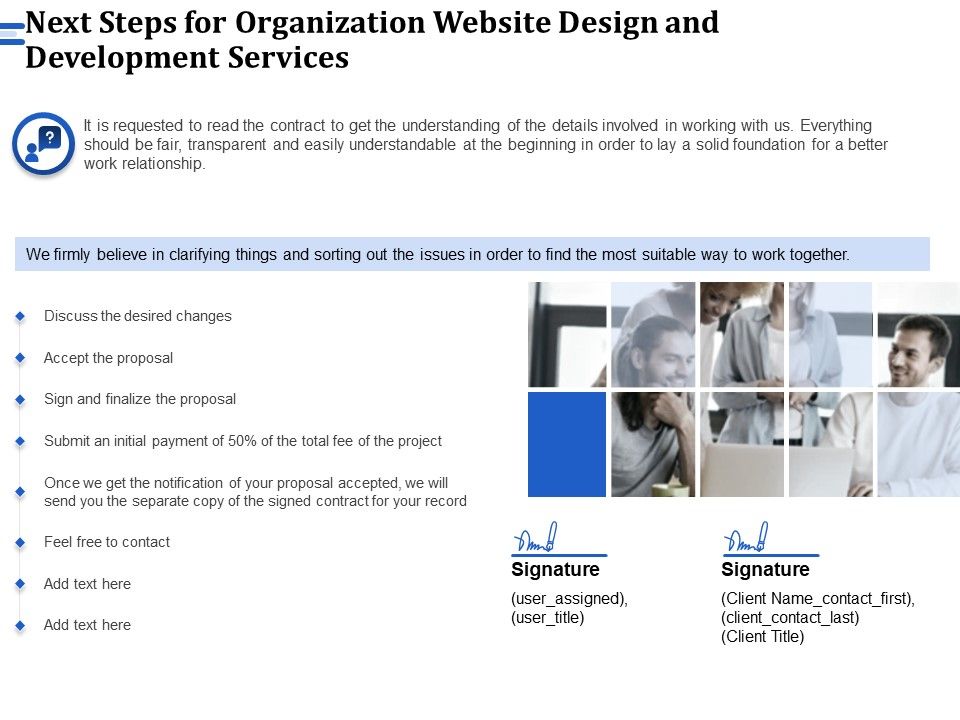 Firm_Webpage_Builder_And_Design_Next_Steps_For_Organization_Website_Design_And_Development_Services_Professional_PDF_Slide_1.jpg