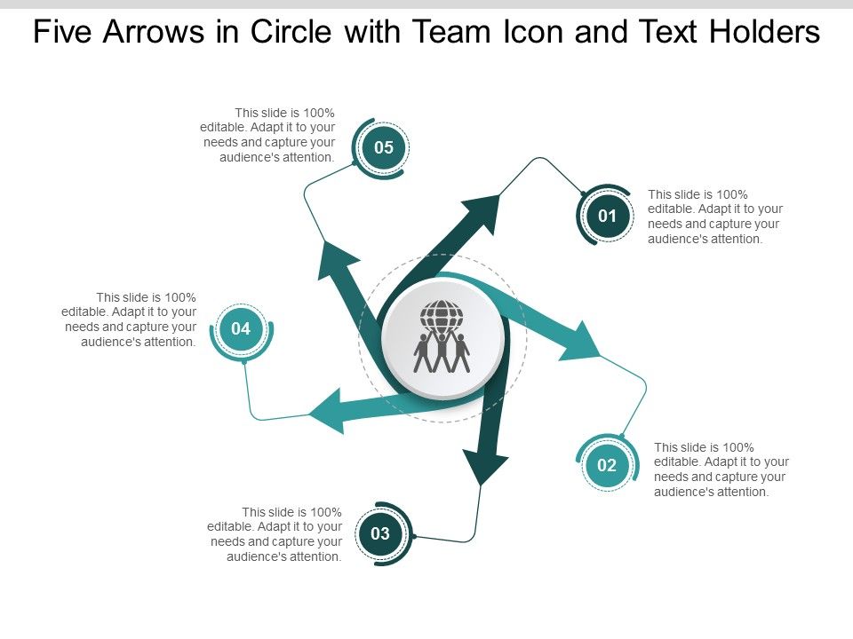 Five_Arrows_In_Circle_With_Team_Icon_And_Text_Holders_Ppt_PowerPoint_Presentation_Slides_Gridlines_Slide_1.jpg