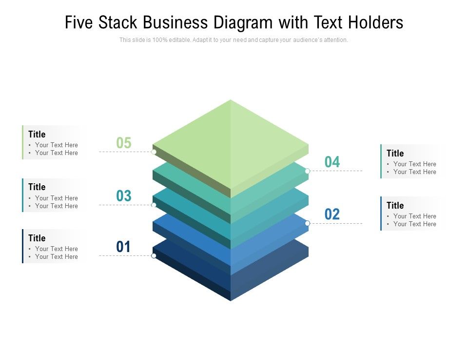 Five Stack Business Diagram With Text Holders Ppt PowerPoint ...