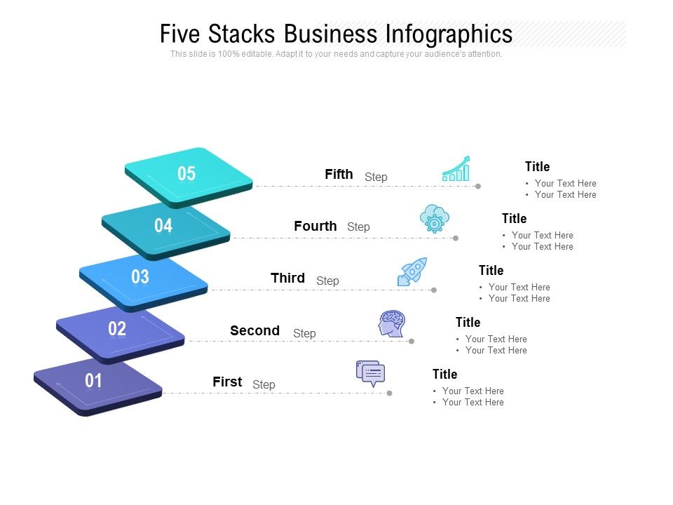 Five Stacks Business Infographics Ppt PowerPoint Presentation File Sample