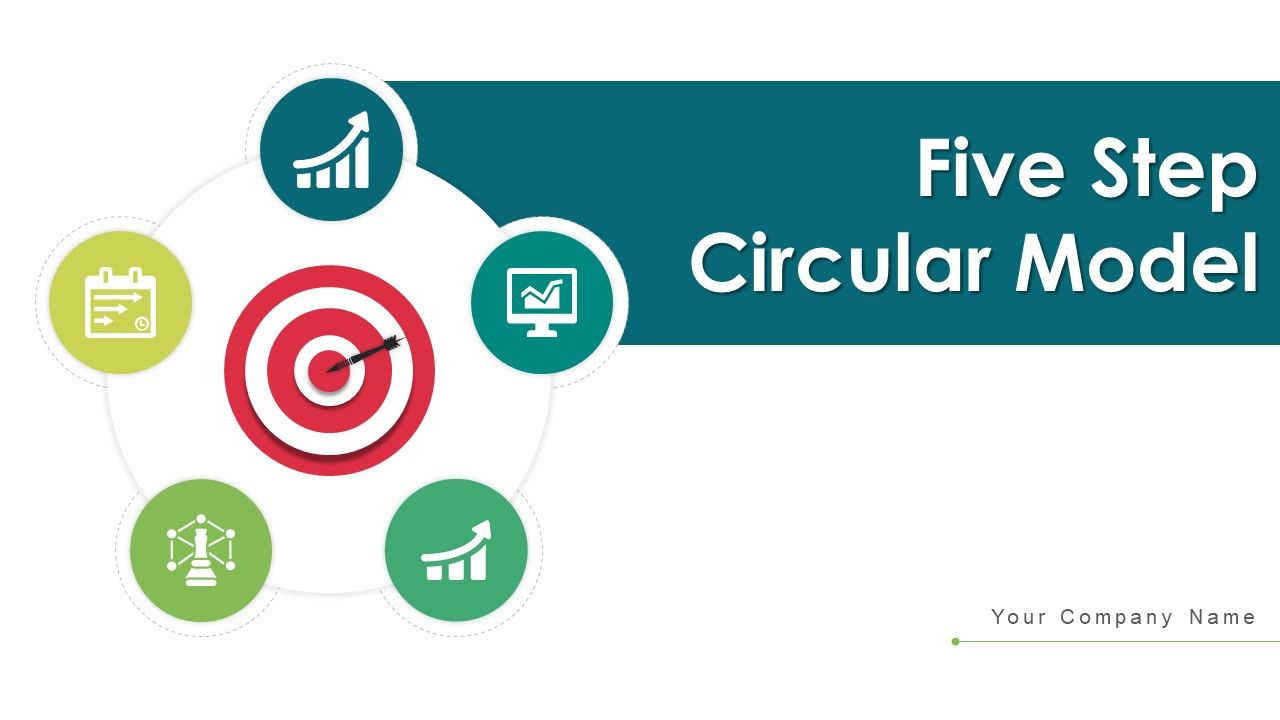 Five Step Circular Model Business Target Ppt PowerPoint Presentation