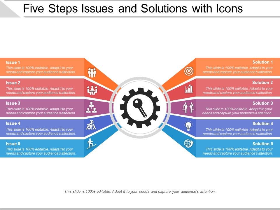 Five_Steps_Issues_And_Solutions_With_Icons_Ppt_PowerPoint_Presentation_Gallery_Mockup_PDF_Slide_1.jpg