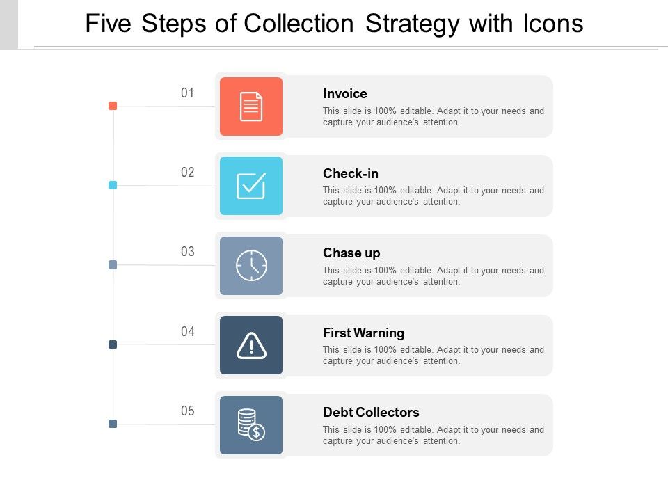 Five_Steps_Of_Collection_Strategy_With_Icons_Ppt_PowerPoint_Presentation_Model_Outfit_Slide_1.jpg