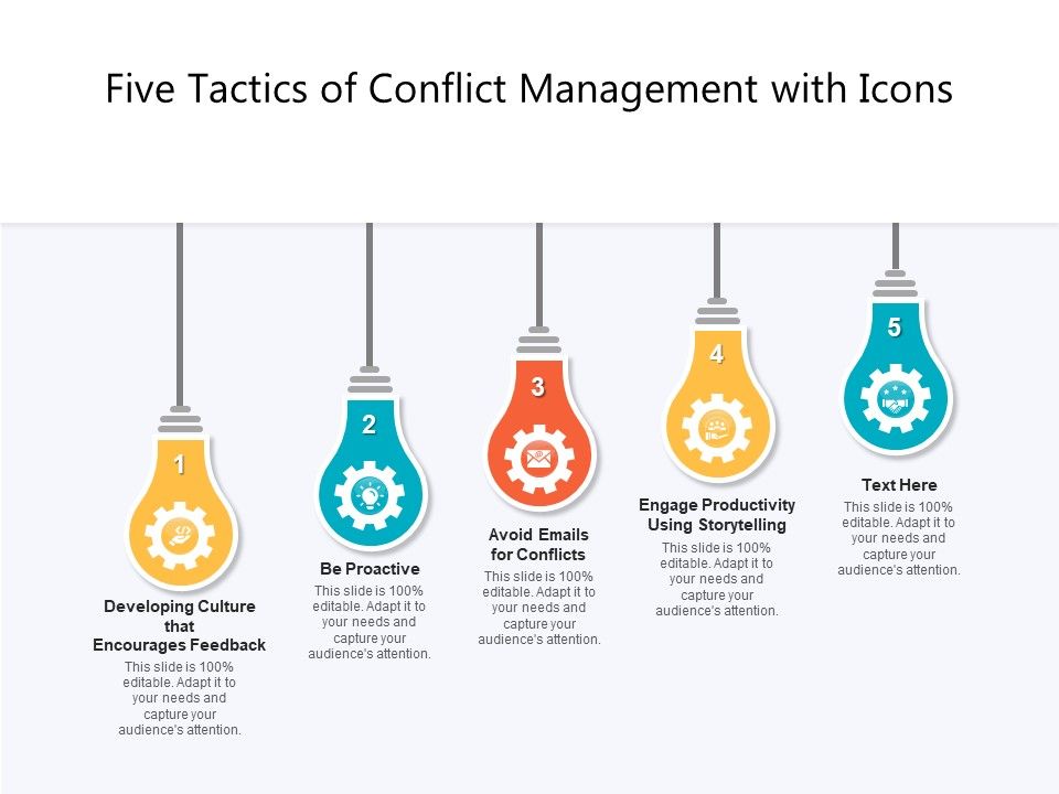 Five_Tactics_Of_Conflict_Management_With_Icons_Ppt_PowerPoint_Presentation_Gallery_Vector_PDF_Slide_1.jpg