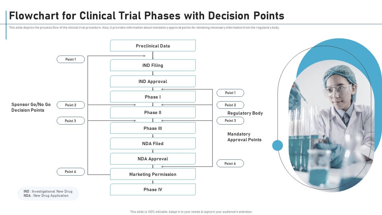 Flowchart For Clinical Trial Phases With Decision Points New Clinical ...