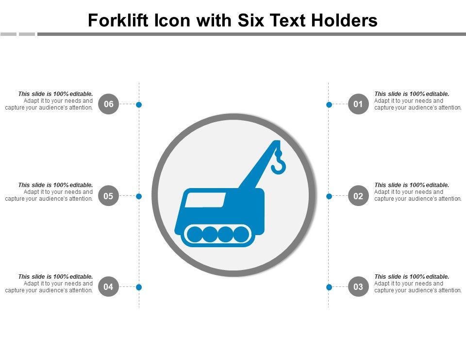 Forklift_Icon_With_Six_Text_Holders_Ppt_PowerPoint_Presentation_Model_Picture_PDF_Slide_1.jpg