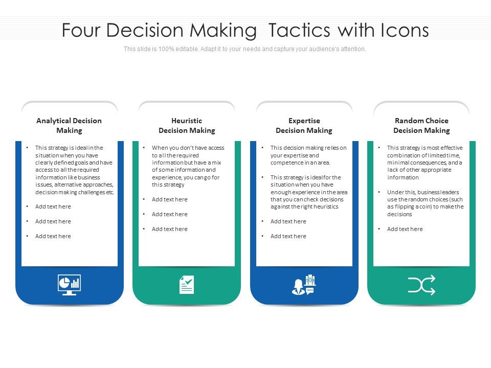 Four_Decision_Making_Tactics_With_Icons_Ppt_PowerPoint_Presentation_Pictures_Design_Inspiration_PDF_Slide_1.jpg