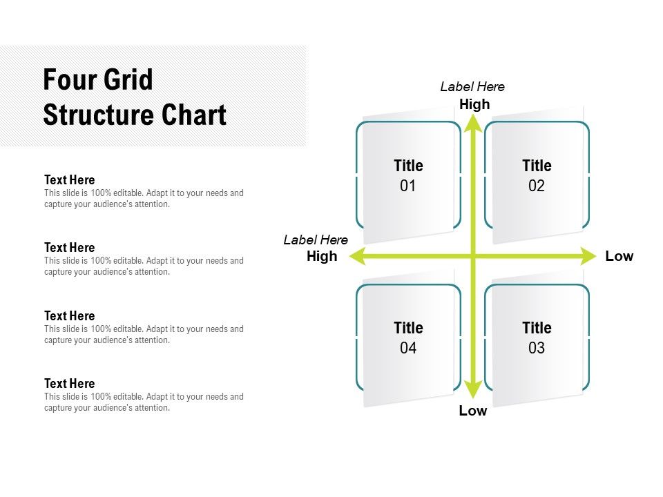 Four Grid Structure Chart Ppt PowerPoint Presentation Model Graphics ...