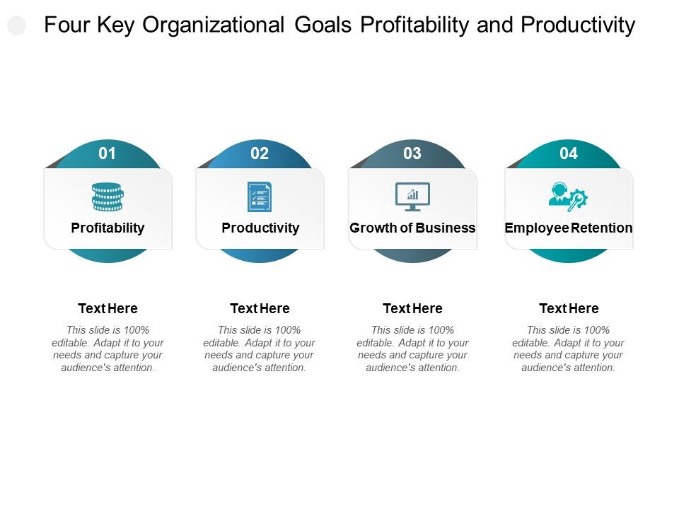 Four Key Organizational Goals Profitability And Productivity Ppt ...