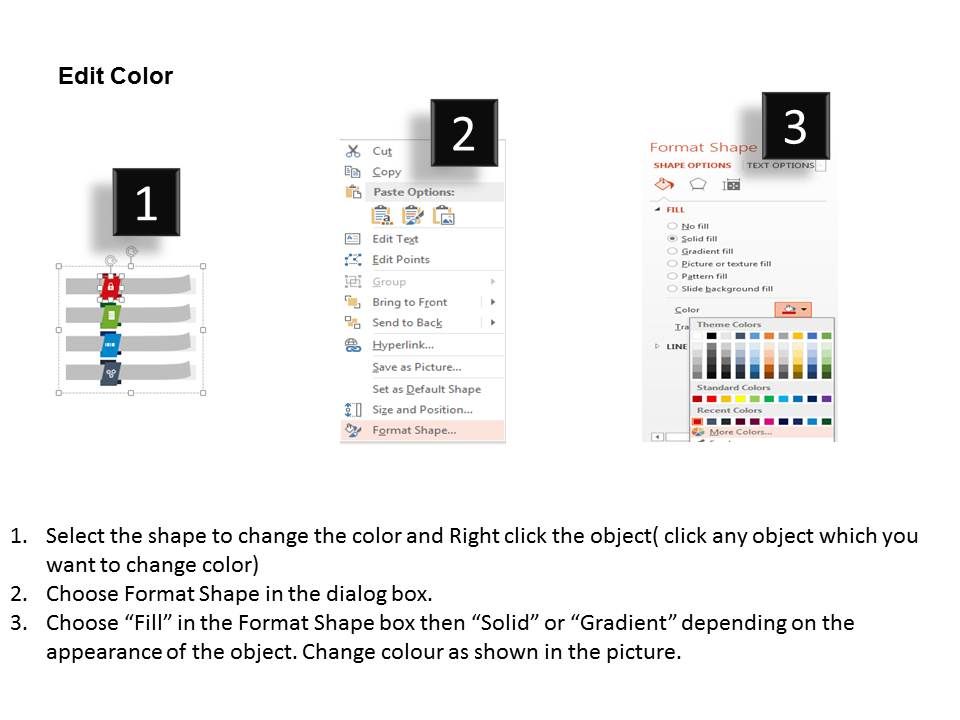 Four Linear Options Tags Powerpoint Template