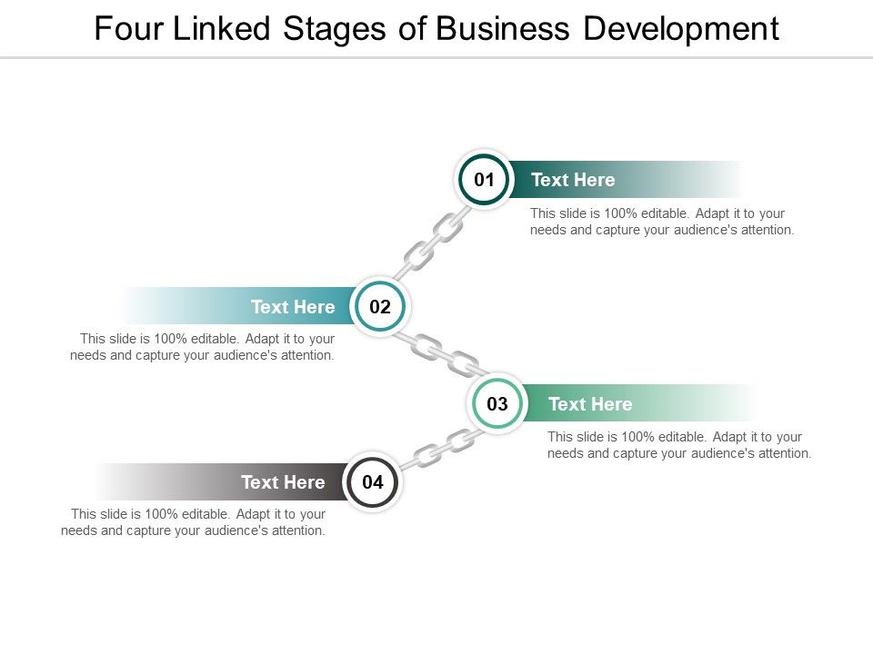 Four Linked Stages Of Business Development Ppt PowerPoint Presentation ...