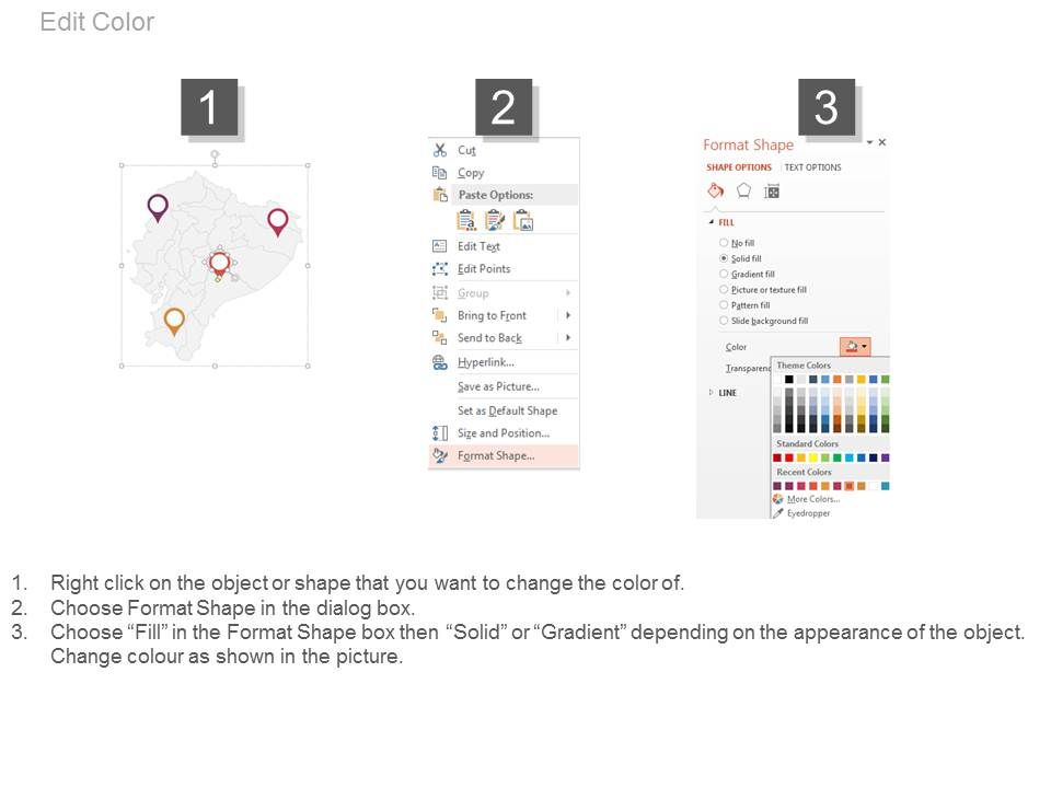 Four Locations On Map With Percentage Analysis Powerpoint Slides Slide02