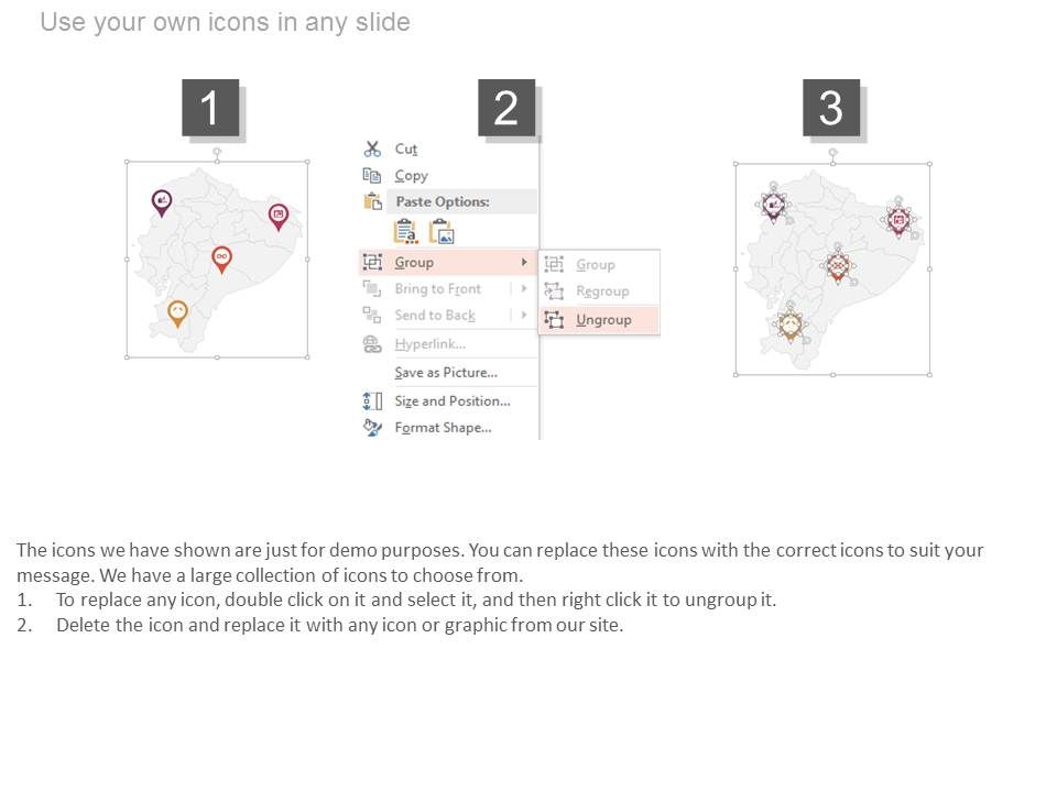 Four Locations On Map With Percentage Analysis Powerpoint Slides Slide03
