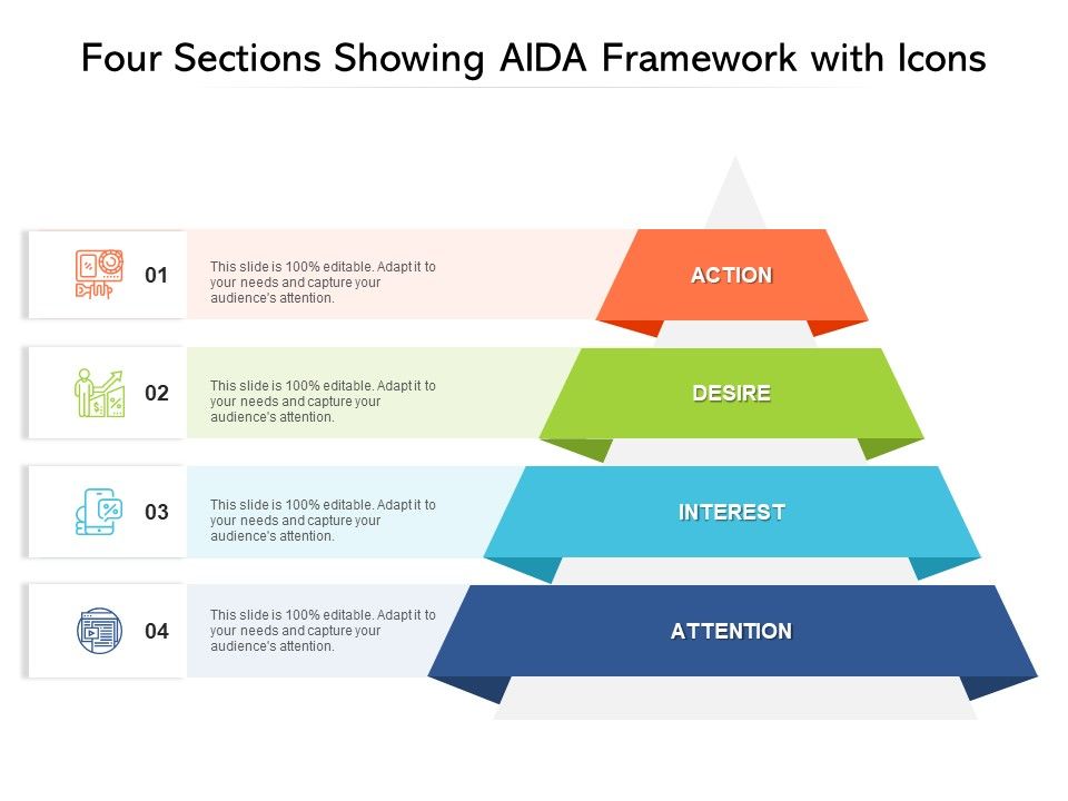 Four_Sections_Showing_Aida_Framework_With_Icons_Ppt_PowerPoint_Presentation_Slides_Diagrams_PDF_Slide_1.jpg