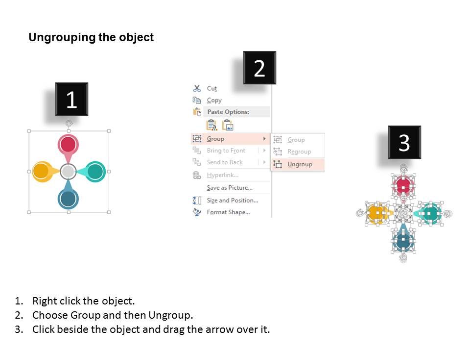 Four Staged Circular Process Flow Chart Powerpoint Template Slide03