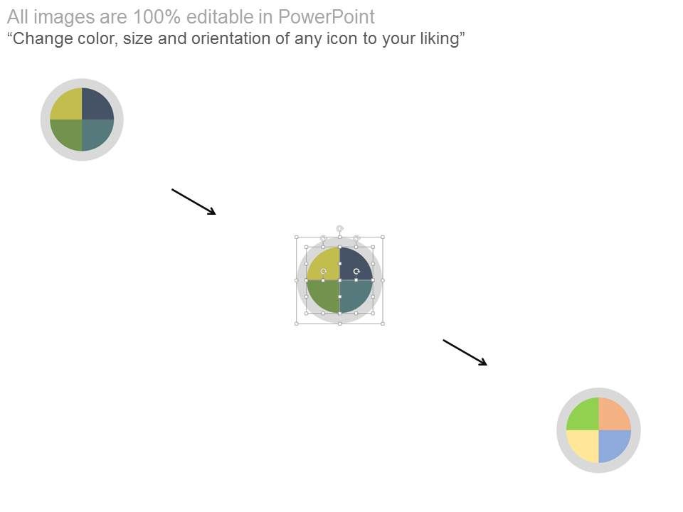 Four Steps In Circle Chart Powerpoint Template