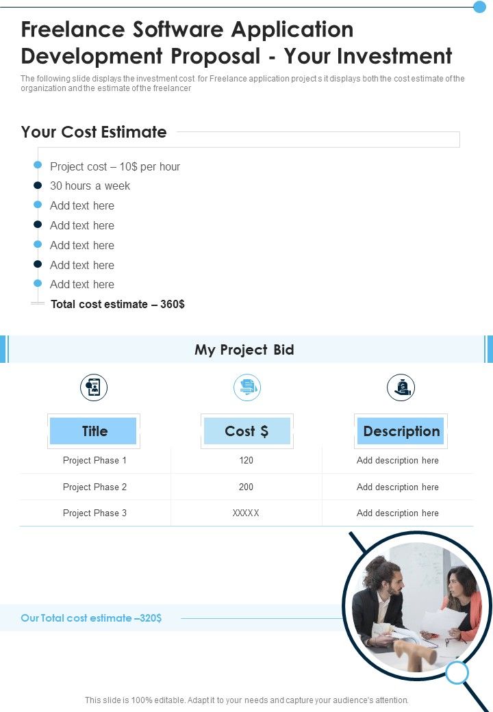 Freelance Software Application Development Proposal Your Investment One ...