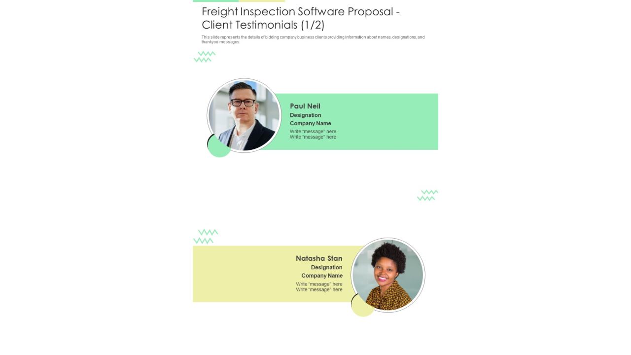 Freight Inspection Software Proposal Client Testimonials One Pager Sample Example Document Slide01