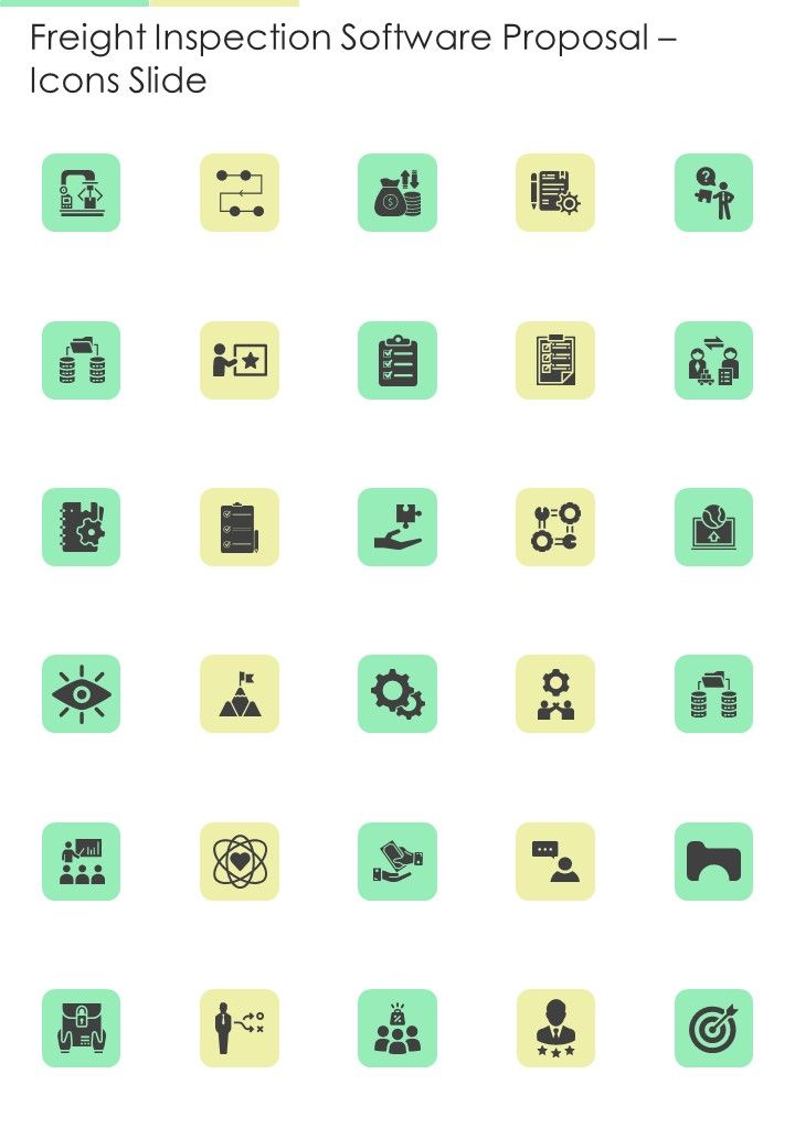 Freight Inspection Software Proposal Icons Slide One Pager Sample Example Document Slide01