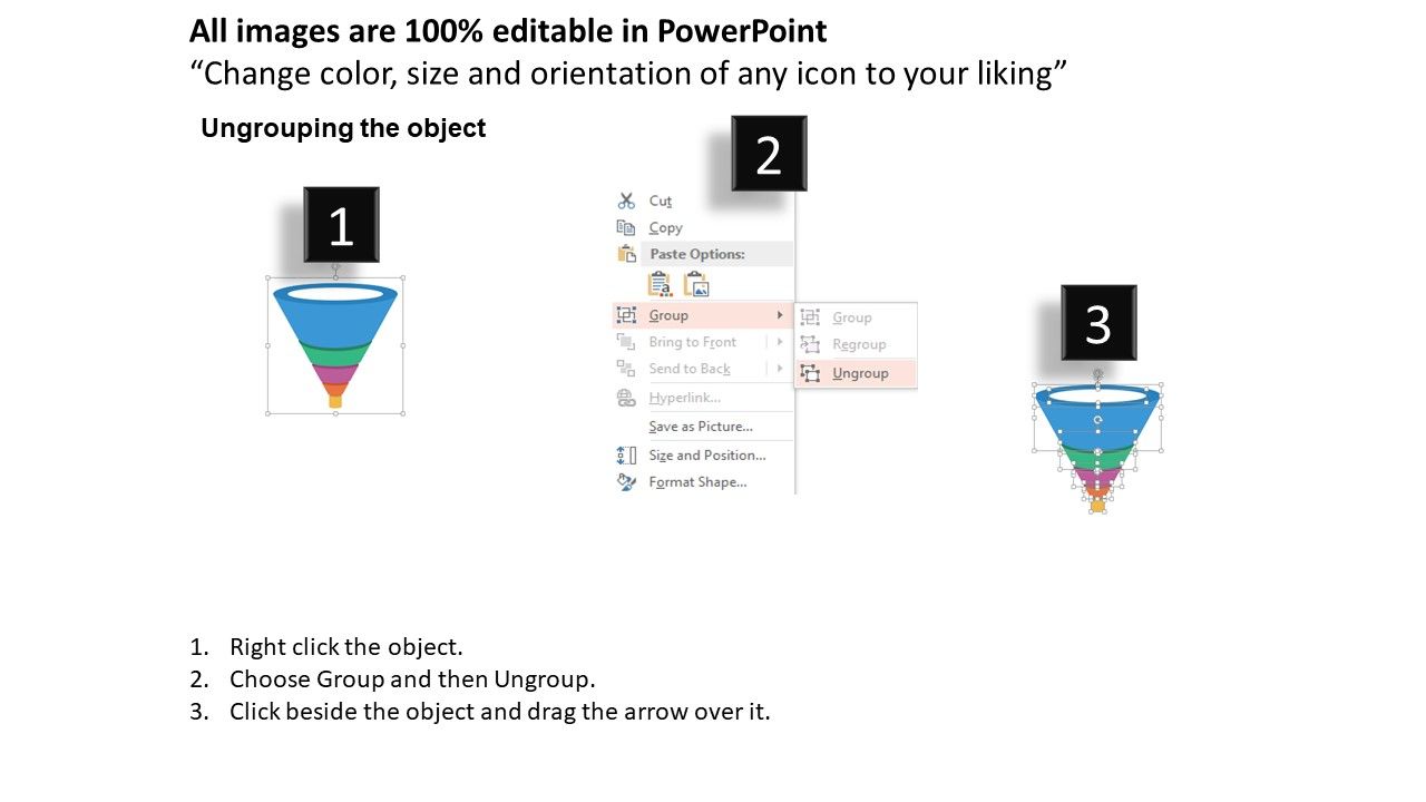 Funnel Diagram With Icons For Sales Process Powerpoint Templates Slide02